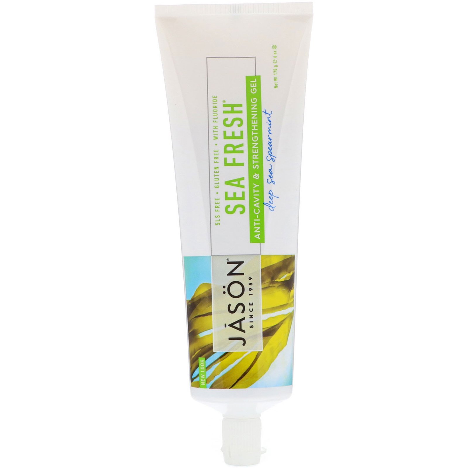 Comprar Jason Natural, Sea Fresh, Gel Anticárie e Fortalecedor, Hortelã do Mar Profundo, 170 g (6 oz) - Imagem 3