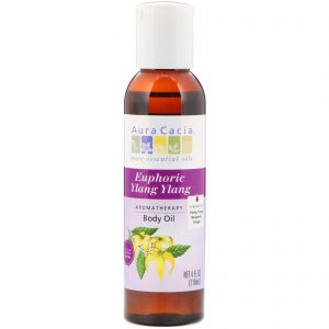 Comprar Aura Cacia, Óleo Corporal de Aromaterapia, Ylang Ylang Eufórico, 4 fl oz (118 ml)