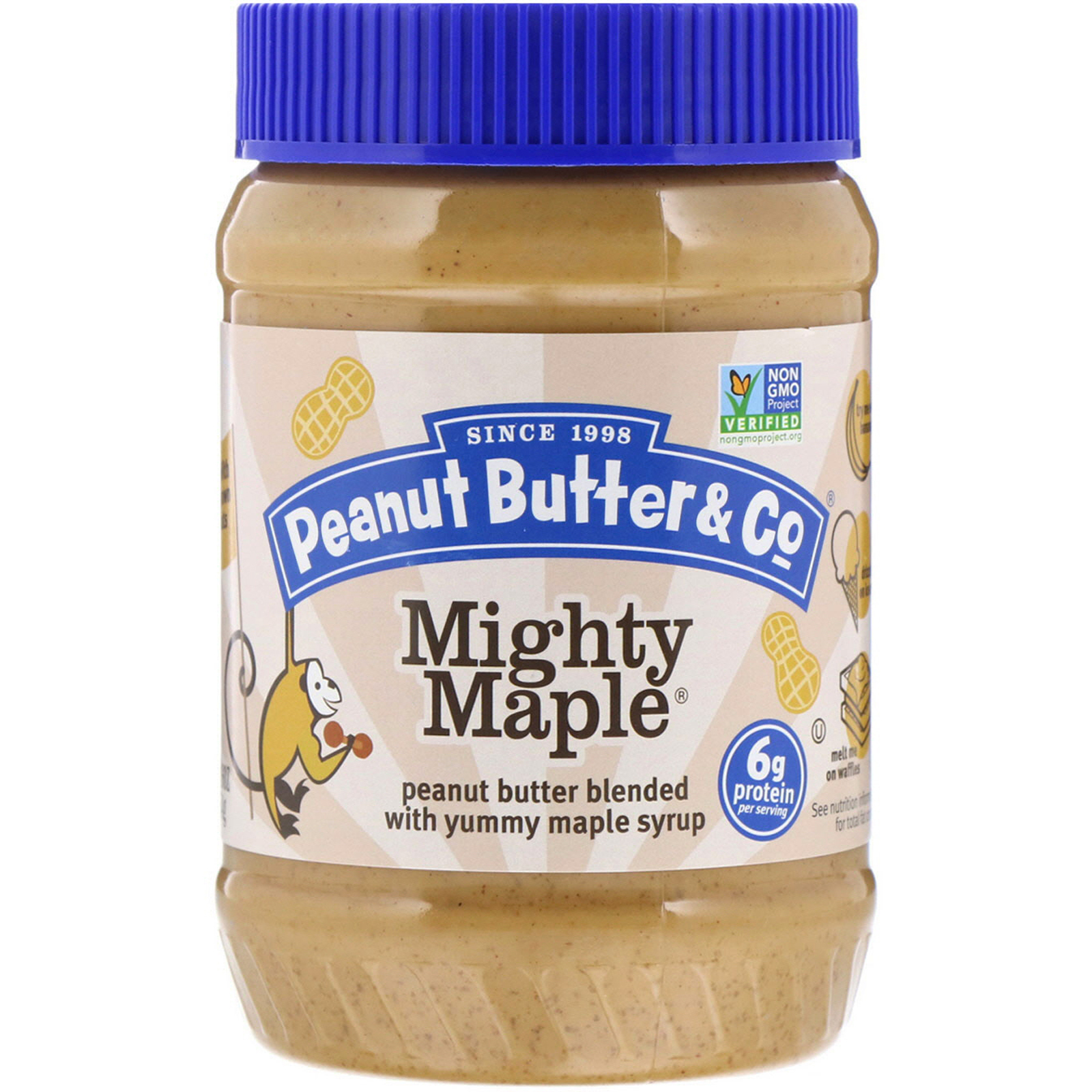 Comprar Peanut Butter & Co., Mighty Maple, Manteiga de Amendoim Misturada com Delicioso Xarope de Bordo, 454 g (16 oz)