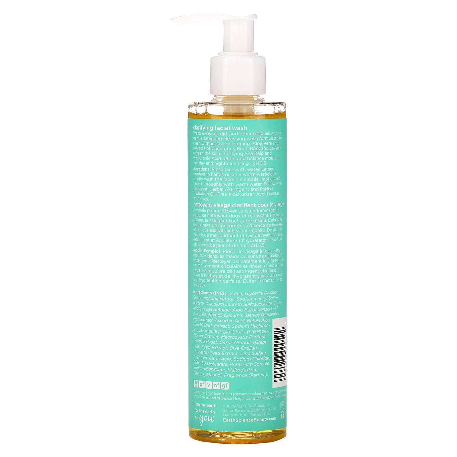Comprar Earth Science, Clarifying Facial Wash, Oily & Combination Skin Types, 8 fl oz (237 ml) - Imagem 2