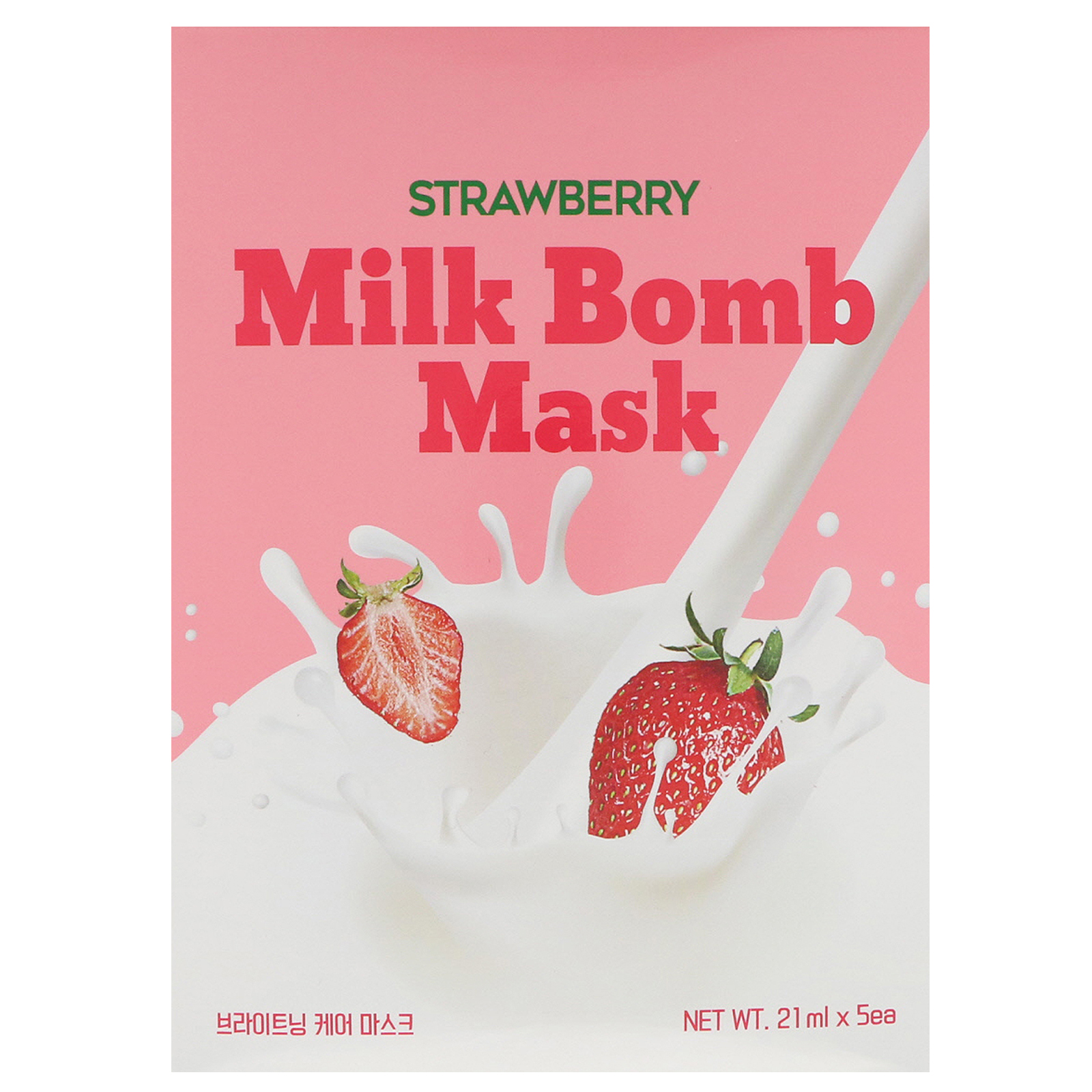 Comprar G9skin, Strawberry Milk Bomb Mask, 5 Sheets, 21 ml Each