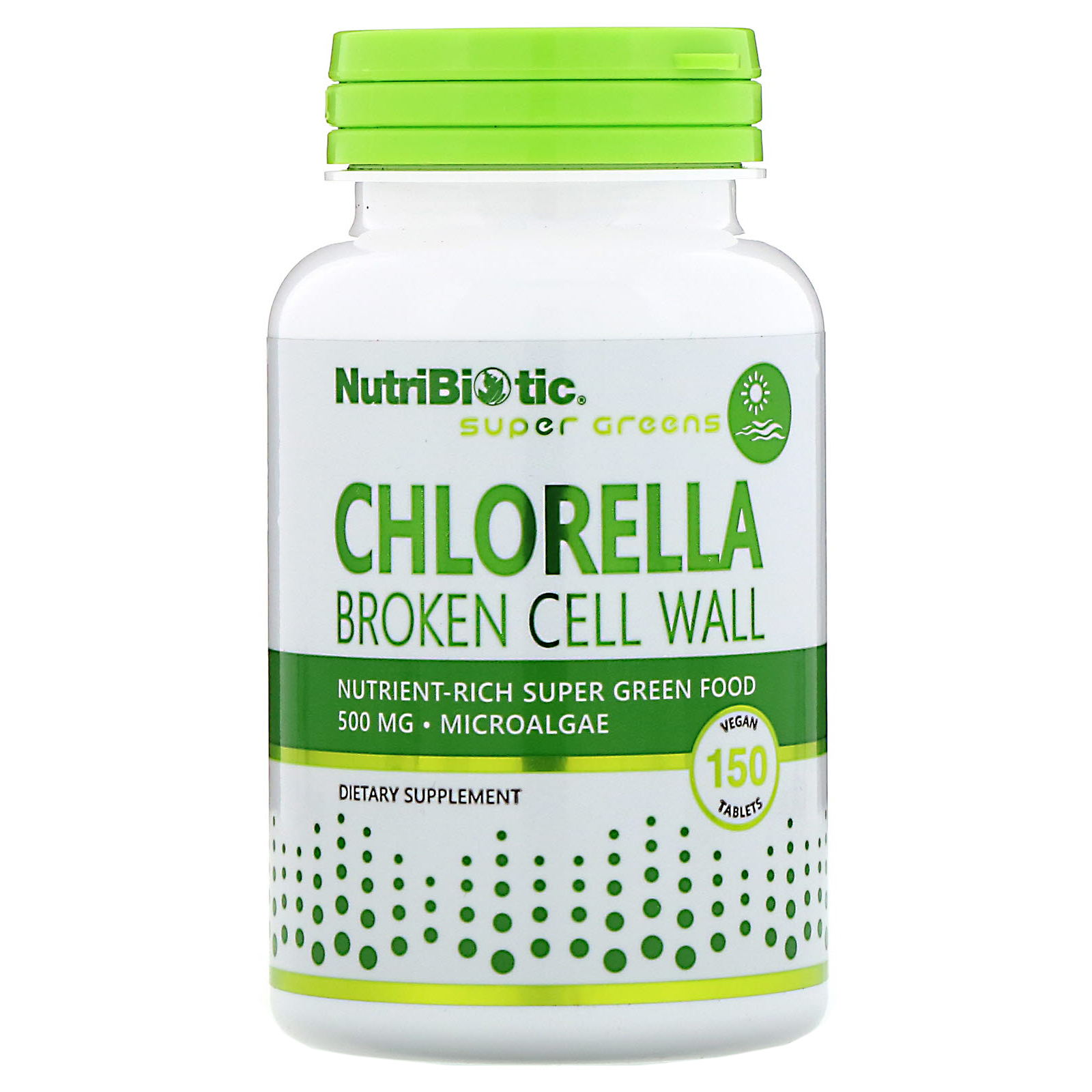 Comprar NutriBiotic, Super Greens, Chlorella, 500 mg, 150 Vegan Tablets
