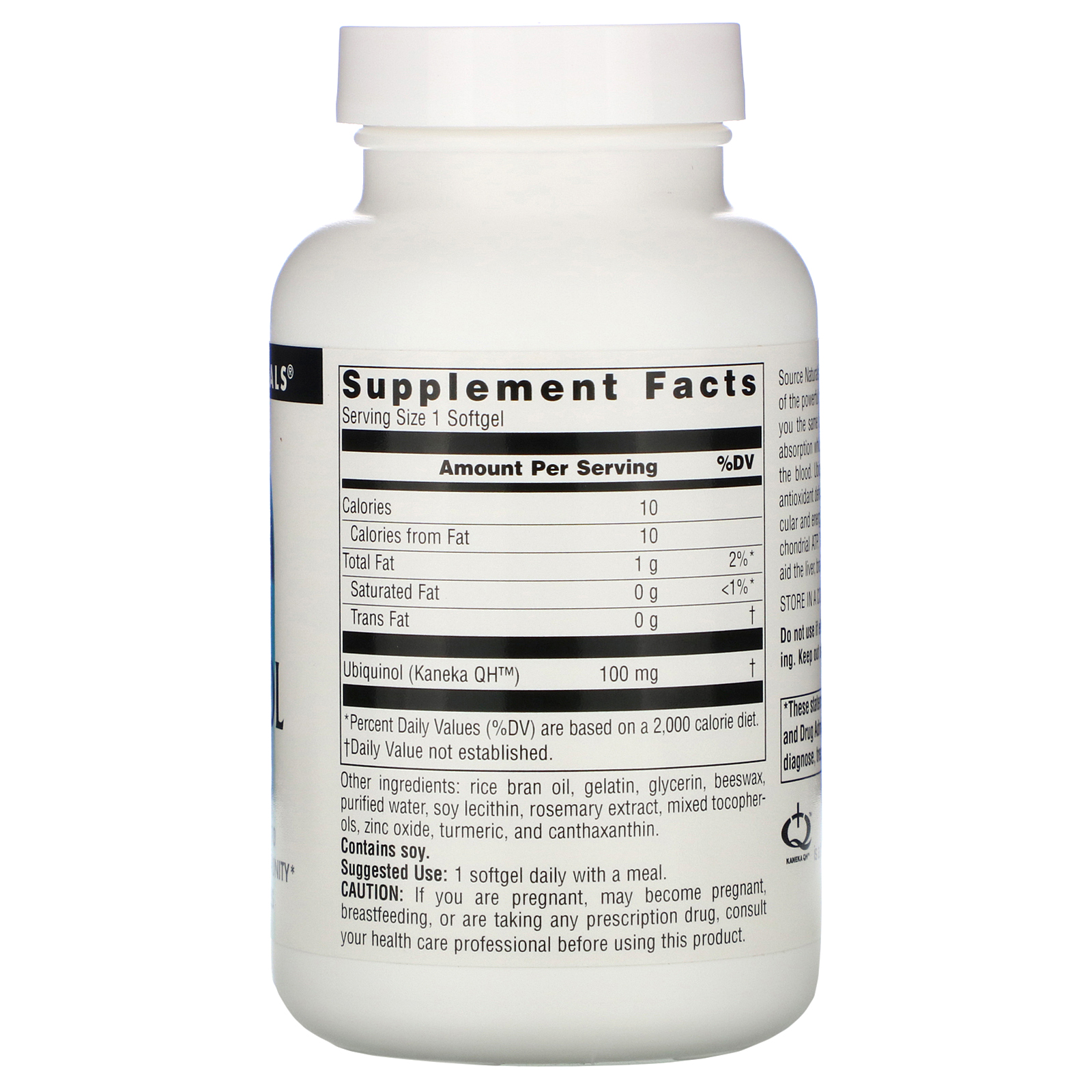 Comprar Source Naturals, Ubiquinona CoQH, 100 mg, 90 Cápsulas Gelatinosas - Imagem 2