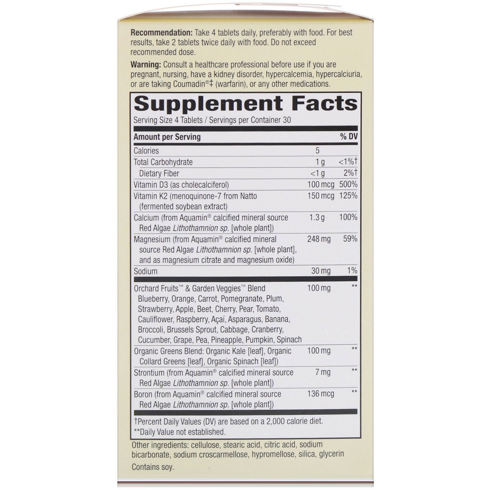 Comprar Nature's Way, Alive!, Cálcio, Fórmula Óssea, 1.300 mg, 120 Comprimidos - Imagem 2