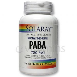 Comprar Solaray, PABA - Liberação programada em dois estágios - 100 Cápsulas