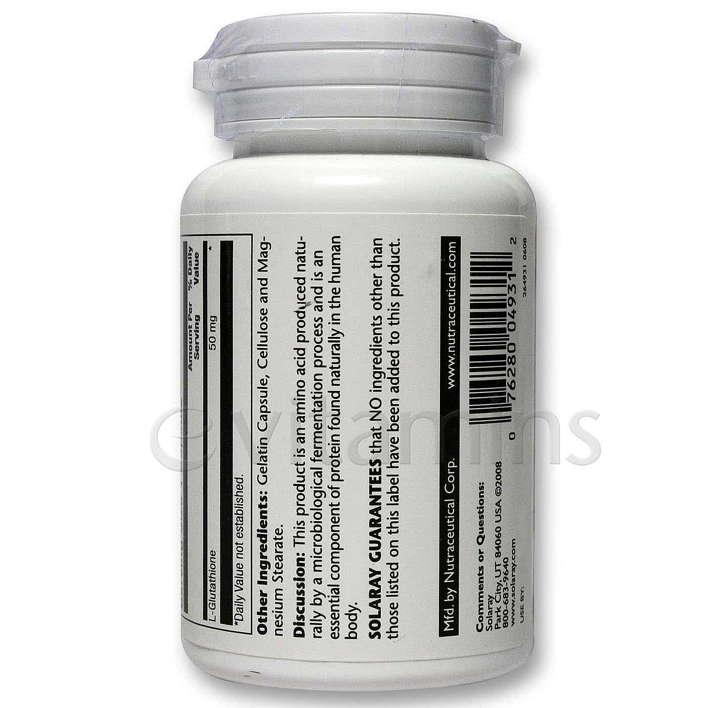 Comprar Solaray L-glutationa 60 Cápsulas - Imagem 3