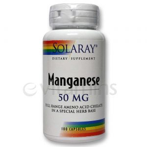 Comprar Solaray Manganês 50 mg 100 Cápsulas