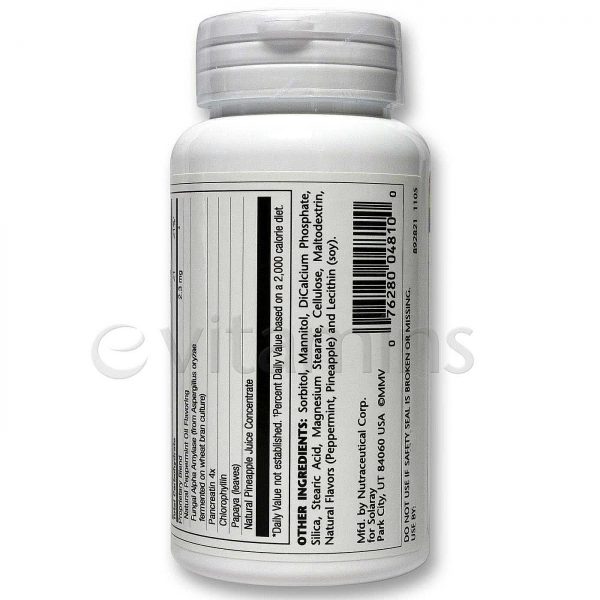 Comprar Solaray, Super Papaya-Plex™ - 90 Tabletes Mastigável - Imagem 4