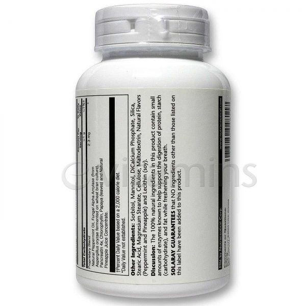 Comprar Solaray Super Papaya Plex 180 ChewTabletes - Imagem 4