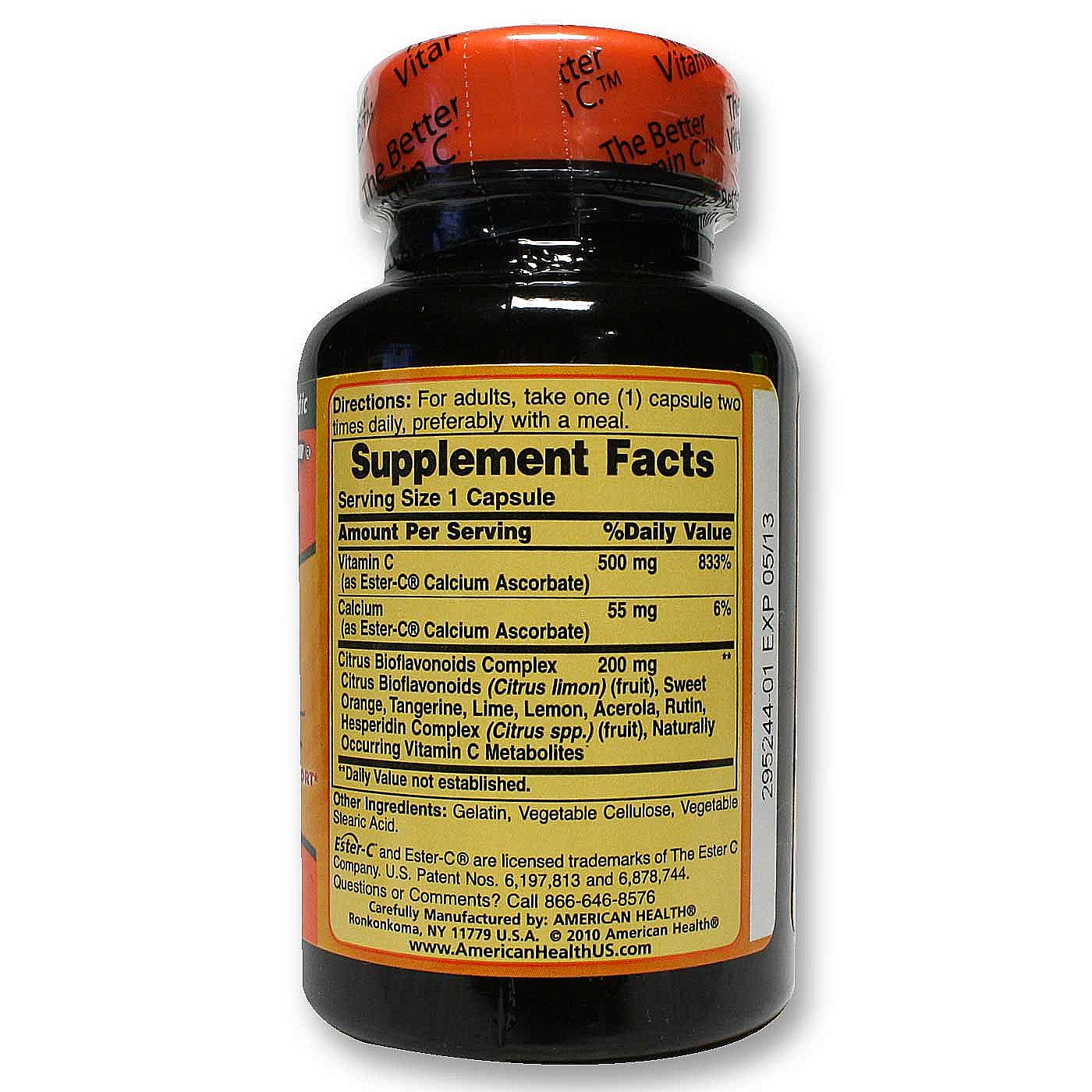 Comprar American Health, Ester C 500 mg com Bioflavonóides Cítricos - 60 Cápsulas - Imagem 2