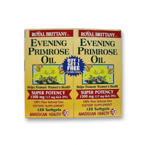 Comprar American Health Real Brittany, Óleo de Prímula 1.300 mg (Twin Pack) - 120 Cápsulas em Gel (Cada)