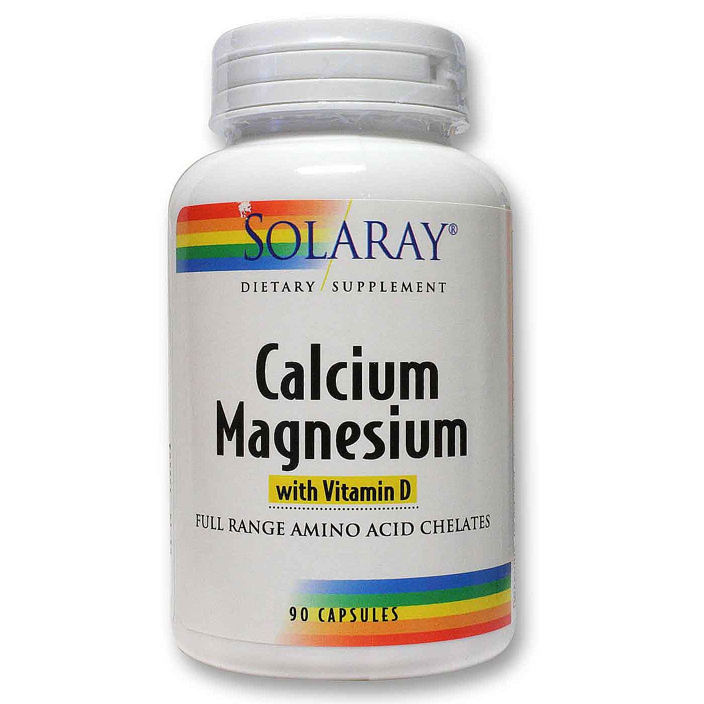 Comprar Solaray, Magnésio Cálcio com Vitamina D - 90 Cápsulas