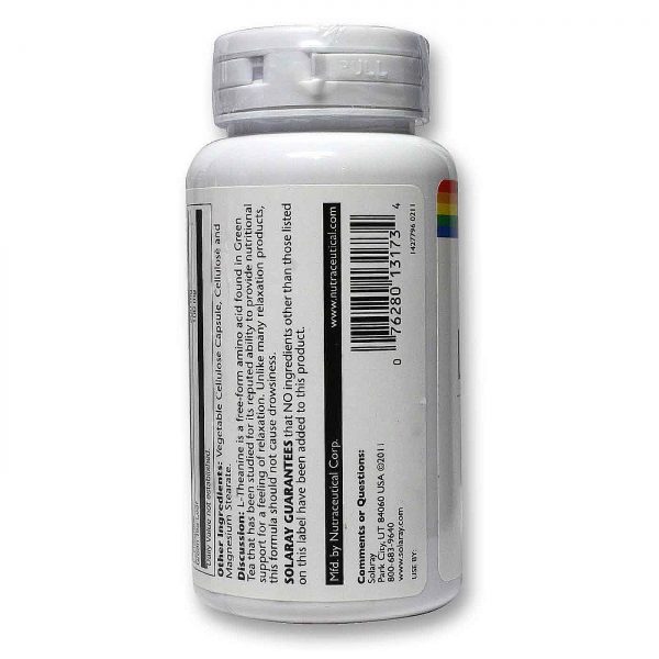 Comprar Solaray, L-Theanine - Fórmula anti-stress - 90 Cápsulas Vegetarianas - Imagem 4
