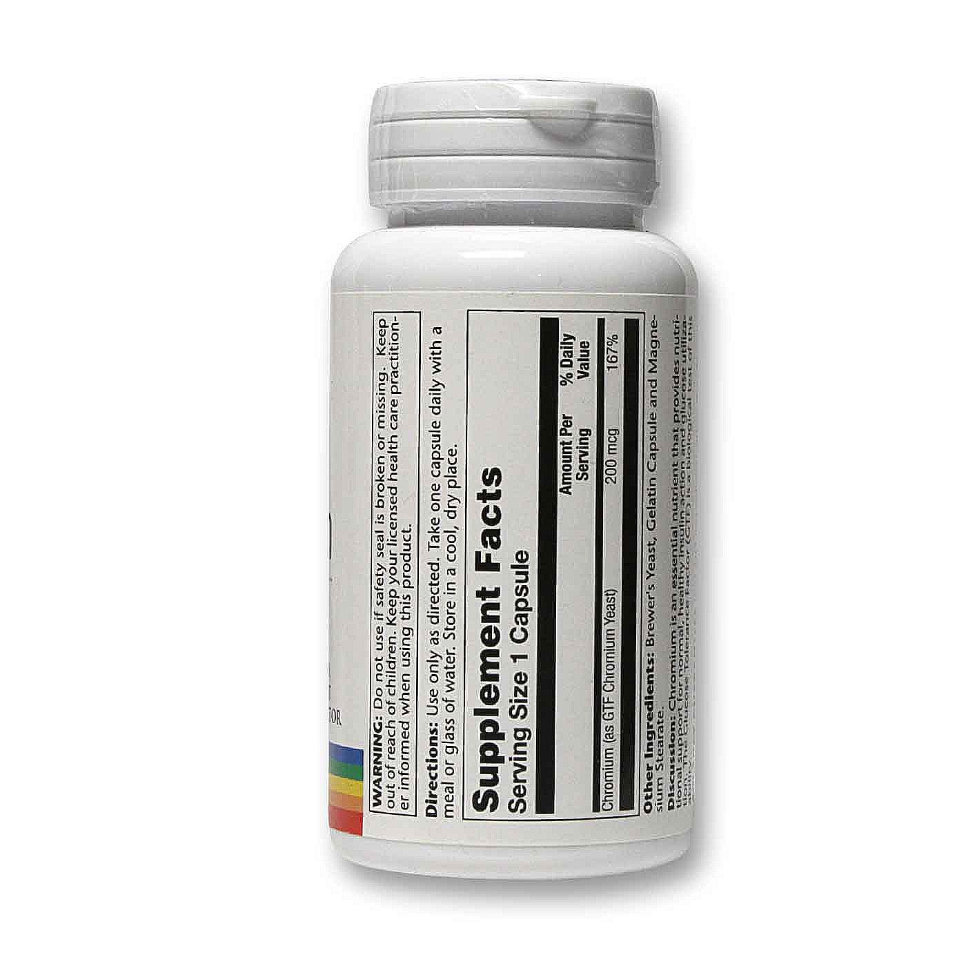 Comprar Solaray GTF Chromium 100 Cápsulas - Imagem 2
