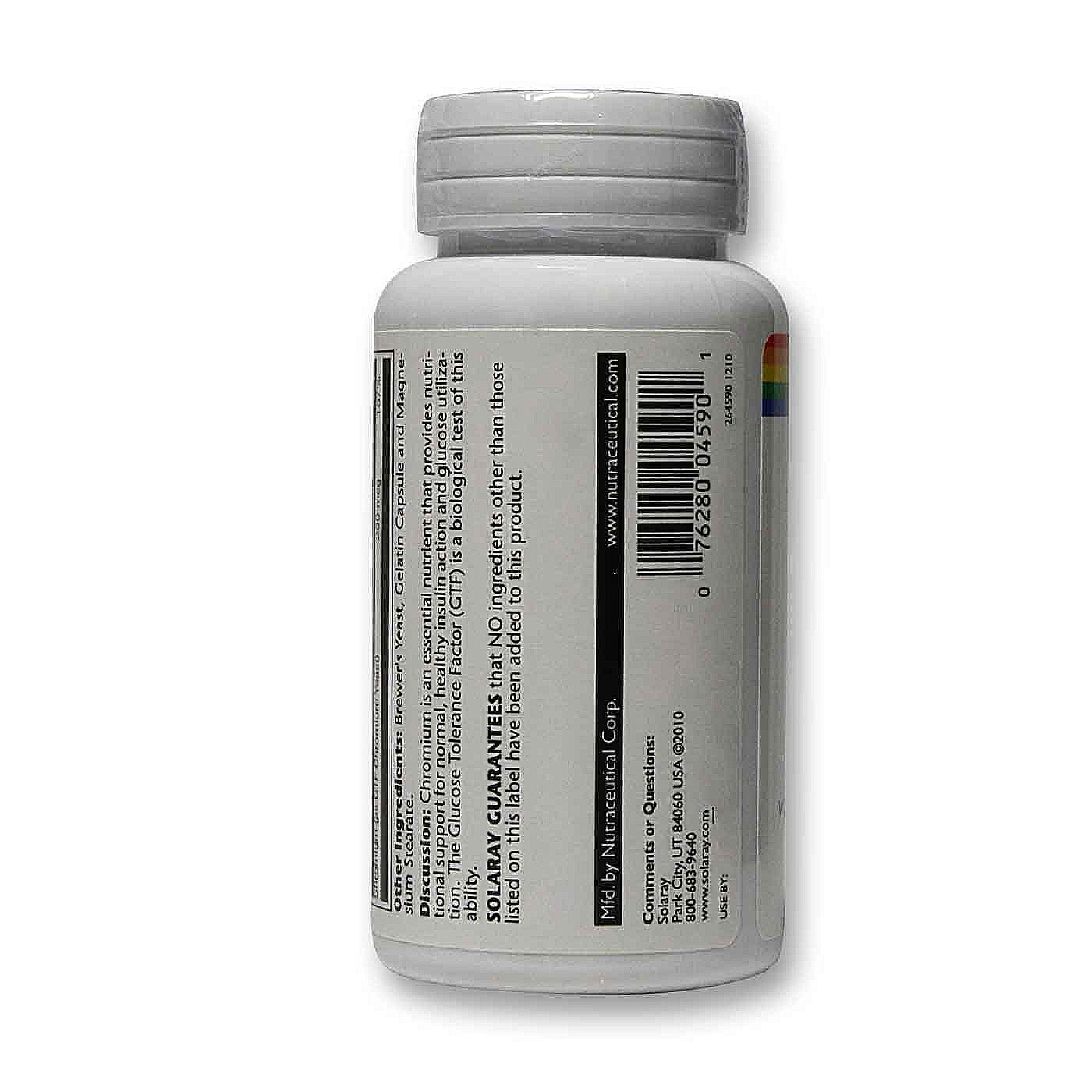 Comprar Solaray GTF Chromium 100 Cápsulas - Imagem 3