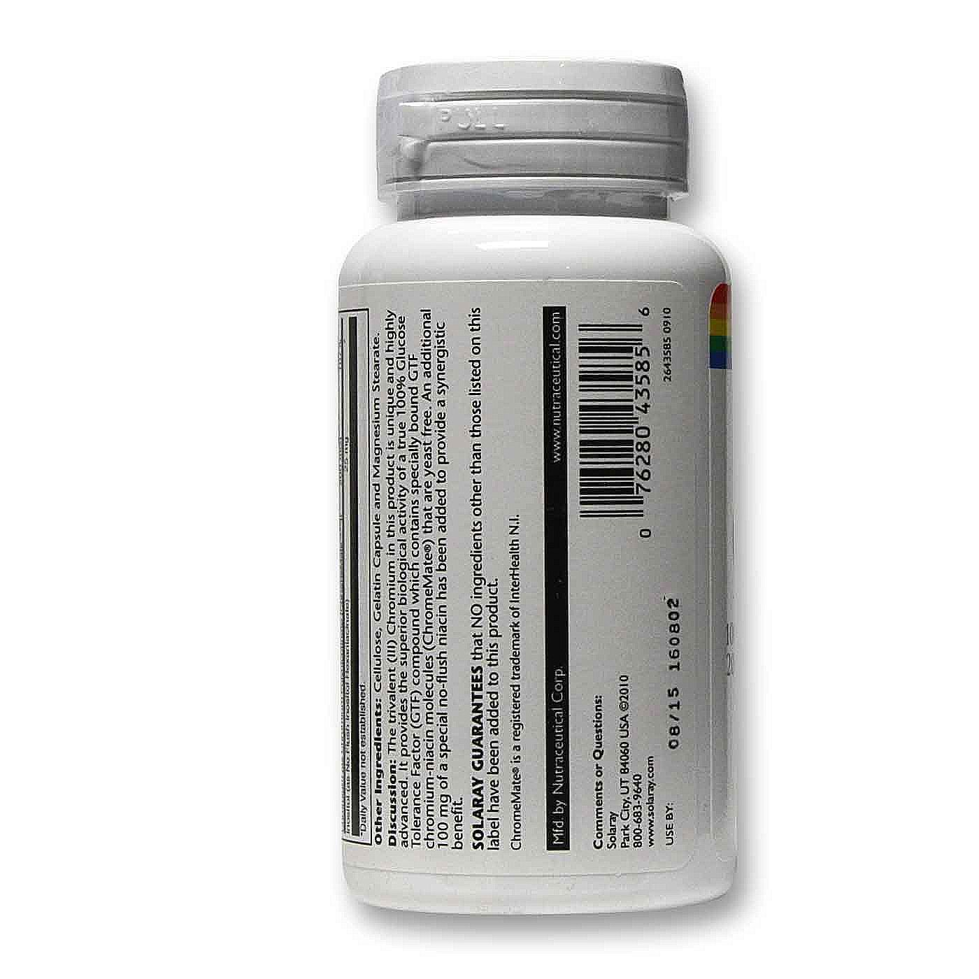 Comprar Solaray Chromiacin 100 Cápsulas - Imagem 3