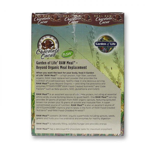 Comprar RAW Meal Garden of Life Chocolate Cacao 10 pacotes 85 g cada - Imagem 4