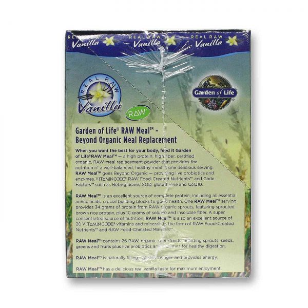 Comprar RAW Meal Garden of Life Vanilla 10 pacotes 85 g cada - Imagem 4