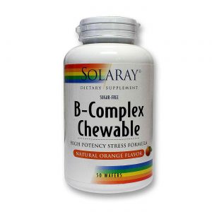 Comprar Solaray, Complexo-B, Laranja - 50 Pastilhas Mastigáveis