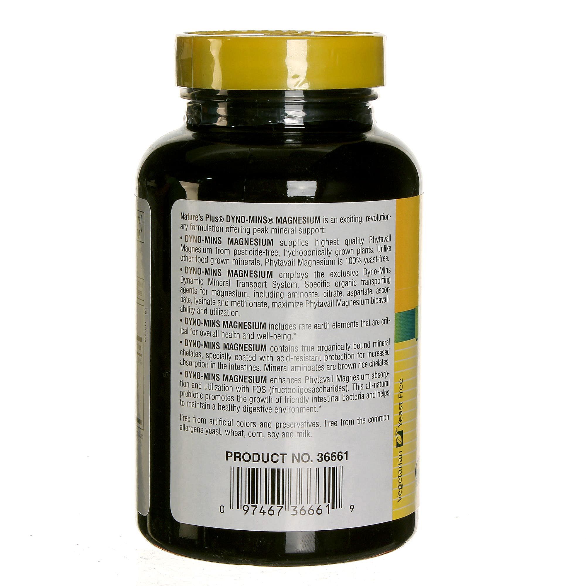 Comprar Nature's Plus, Dyno-Mins® Magnésio - 90 Tabletes - Imagem 3