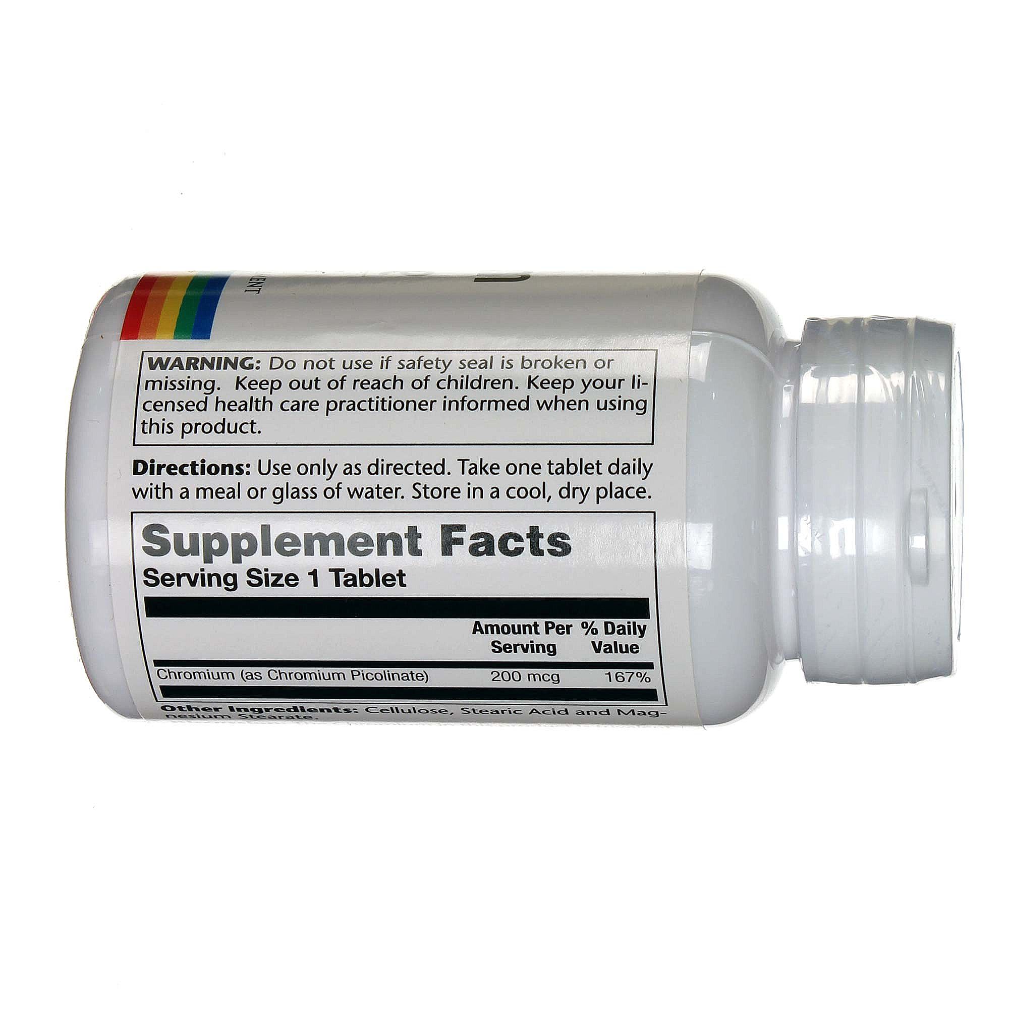 Comprar Solaray, Picolinato de Cromo 200 mcg - 100 Tabletes - Imagem 2