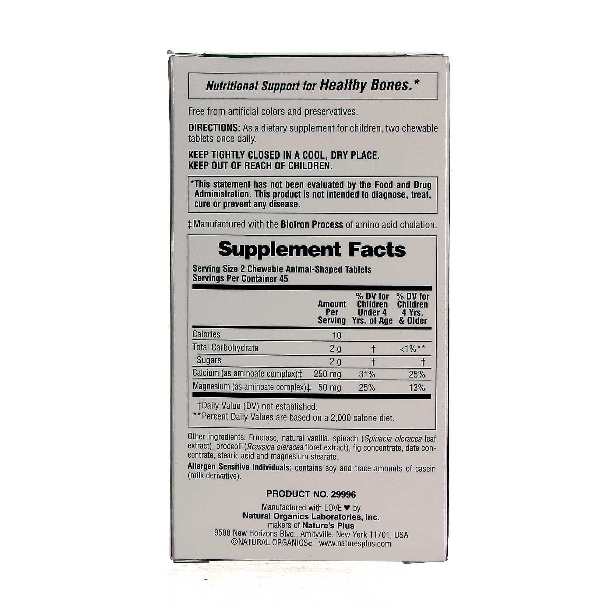 Comprar Nature's Plus, Animal Parade® Cálcio - 90 Tabletes - Imagem 2