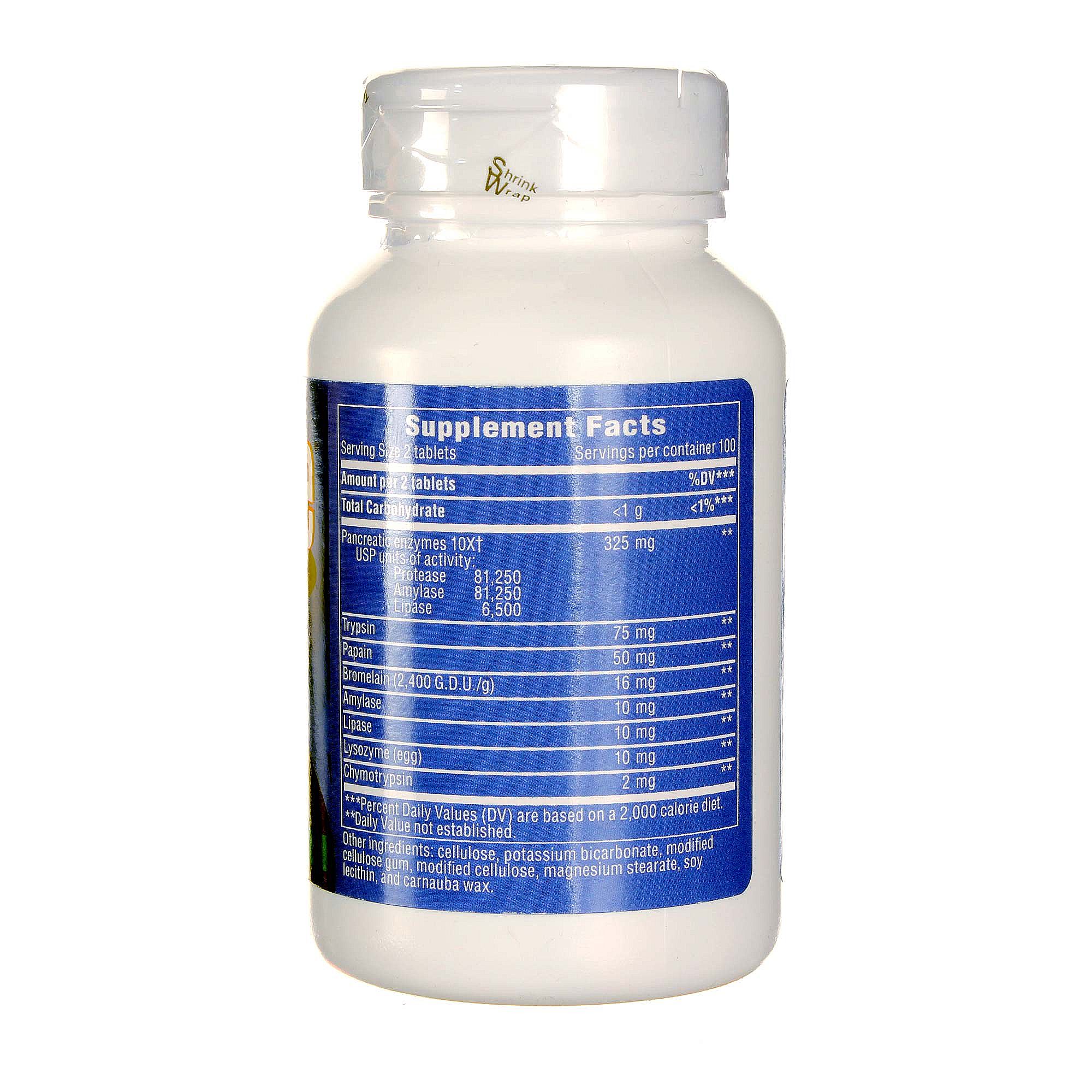 Comprar Enzymatic Therapy, Mega-Zyme® - Enzimas Sistêmicas e Digestivas - 200 Tabletes - Imagem 2