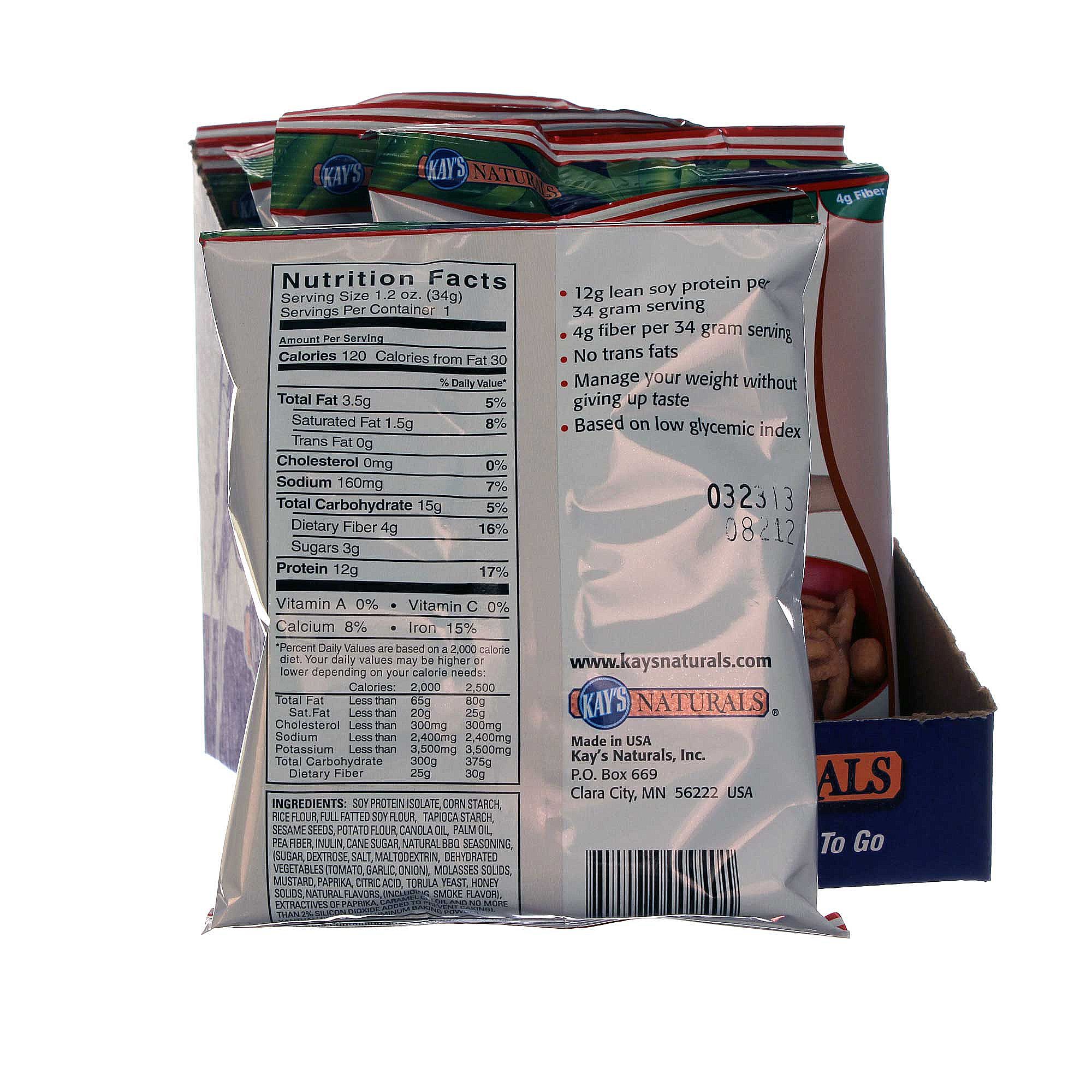 Comprar Kay's Naturals Snack Proteína Mix Barbeque 6-1,2 oz Bags - Imagem 2