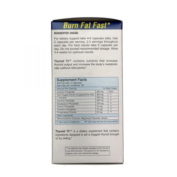 Comprar Absolute Nutrition Estimulador metabólico radical de tiróide T-3 180 Cápsulas - Imagem 4