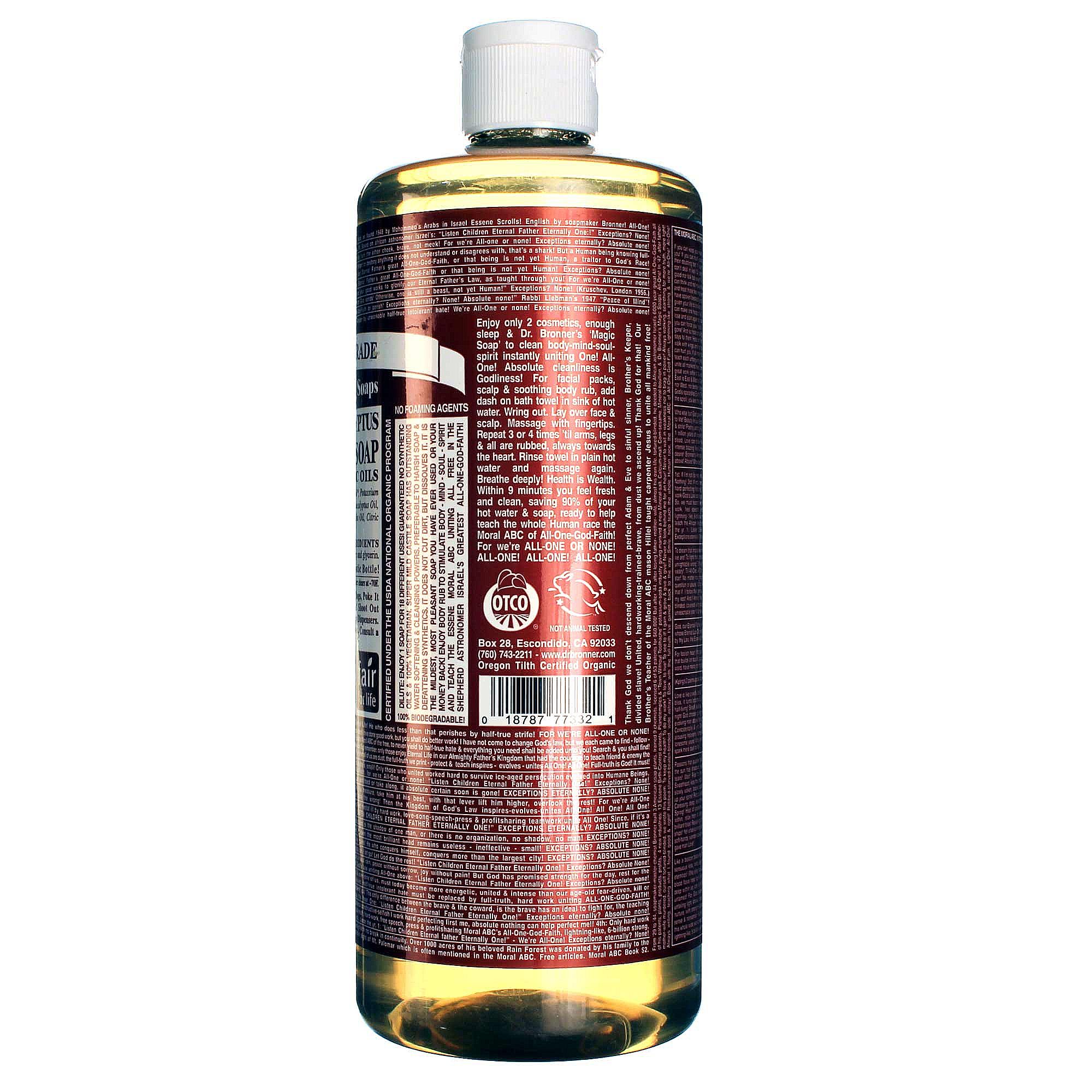 Comprar Dr Bronner Eucalyptus Pure Castela sabão Eucalpytus 32 fl oz - Imagem 2