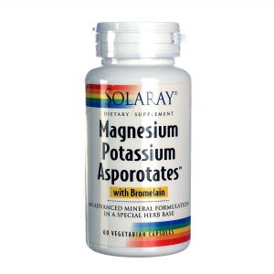 Comprar Solaray, Asporotatos™ Magnésio e Potássio com Bromelina - 60 Cápsulas Vegetarianas