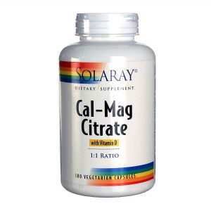 Comprar Solaray Cal-Mag Citrato de 1:1 com Vitamina D 180 Cápsulas Vegetarianas