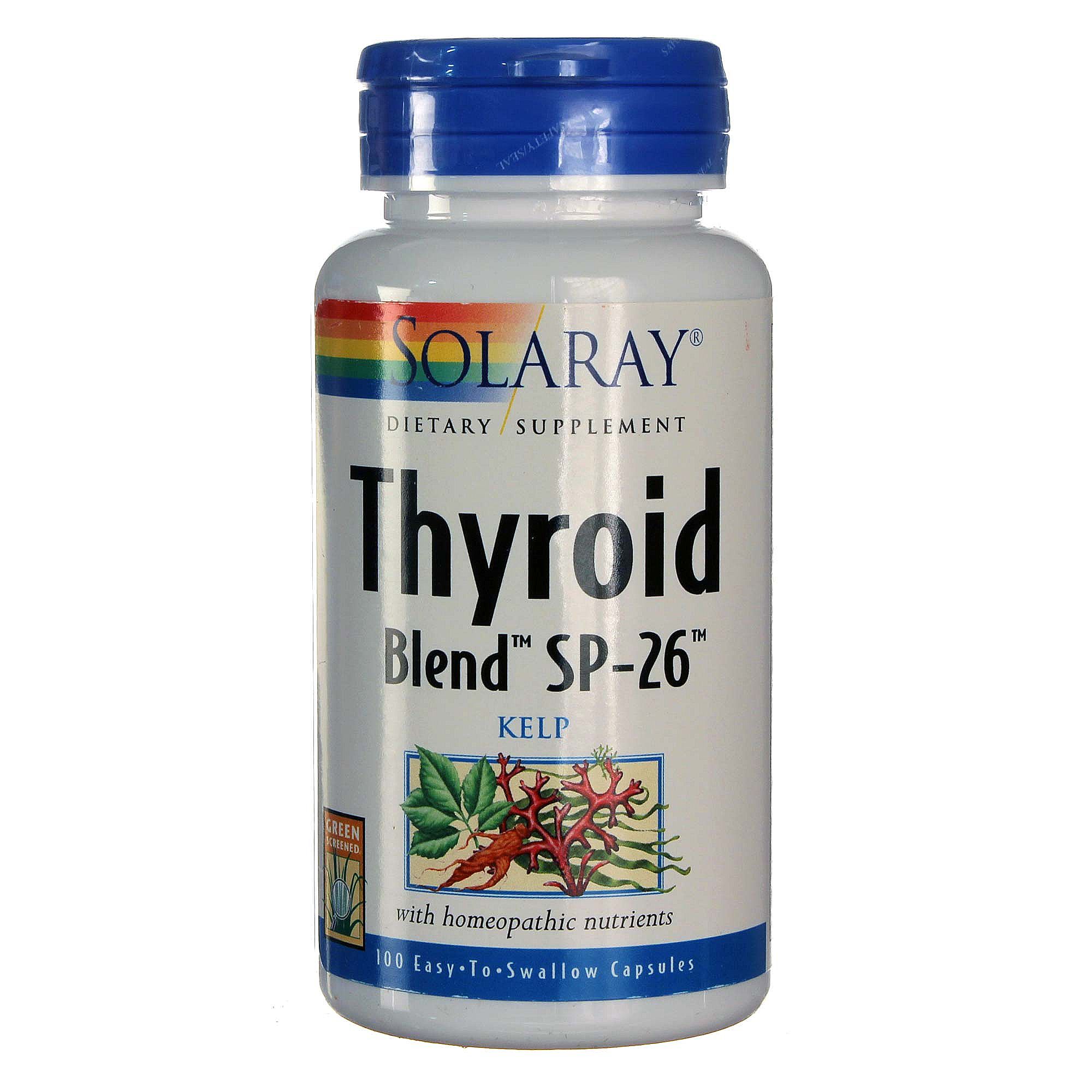 Comprar Solaray, Thyroid Blend™ SP-26™ - 100 Cápsulas