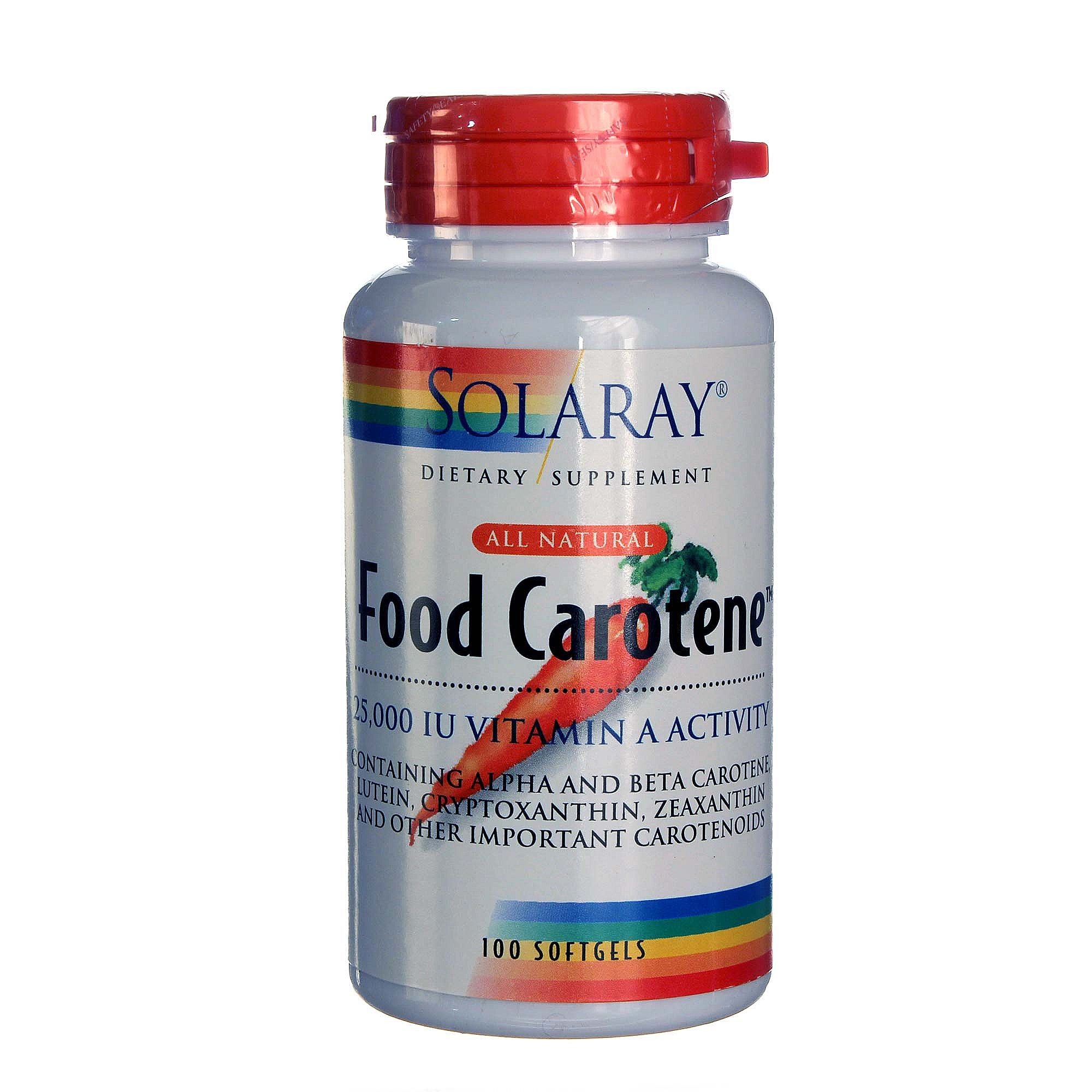 Comprar Solaray ALimantos Caroteno 25.000 IU 100 Cápsulas