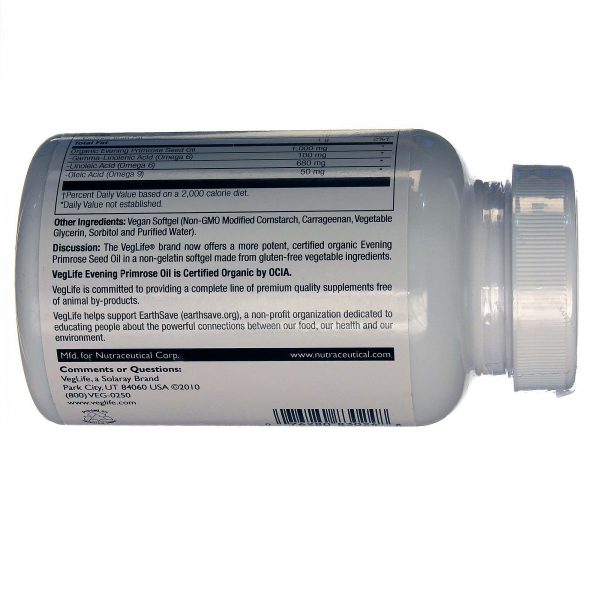 Comprar VegLife Orgânica Óleo de Prímula 60 Cápsulas - Imagem 4