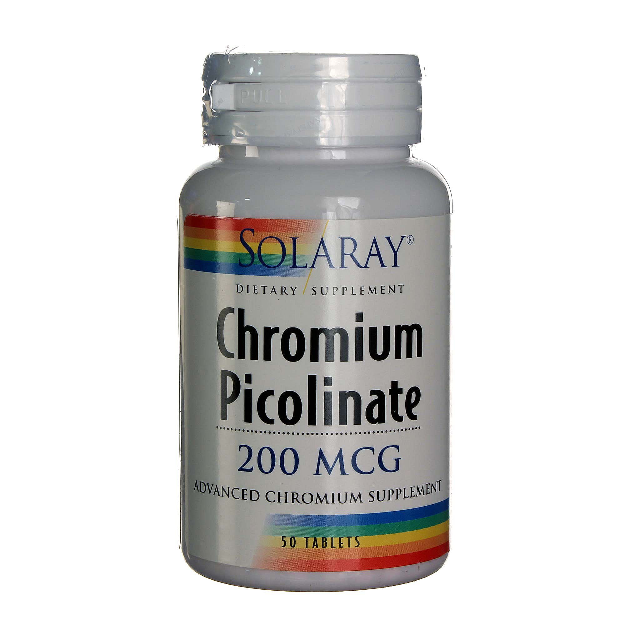Comprar Solaray O picolinato de cromo 200 mcg 50 Tabletes