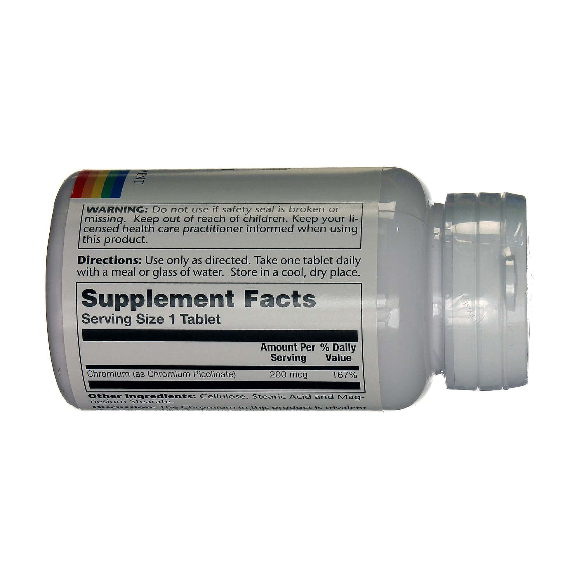 Comprar Solaray O picolinato de cromo 200 mcg 50 Tabletes - Imagem 2