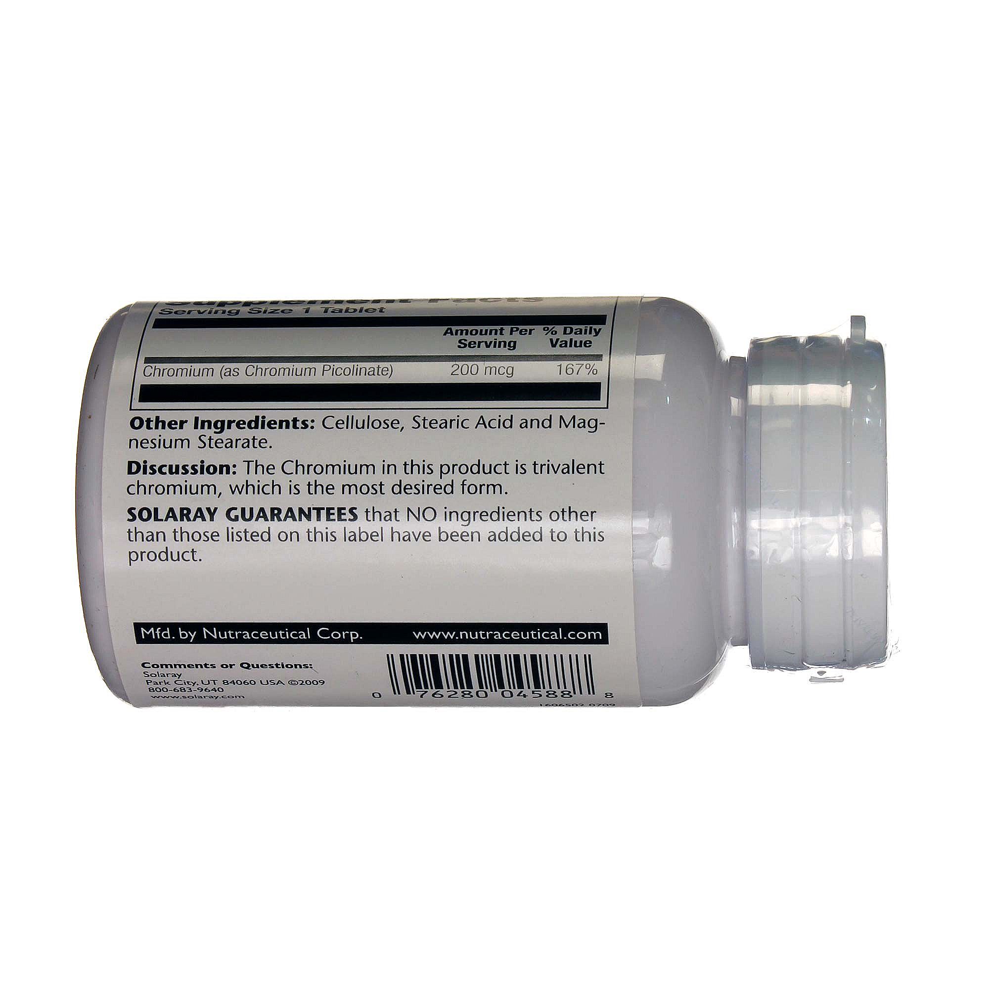Comprar Solaray O picolinato de cromo 200 mcg 50 Tabletes - Imagem 3