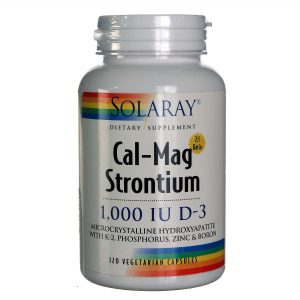 Comprar Solaray, Cal-Mag Estrôncio com Vitamina D3 - 120 Cápsulas Vegetarianas