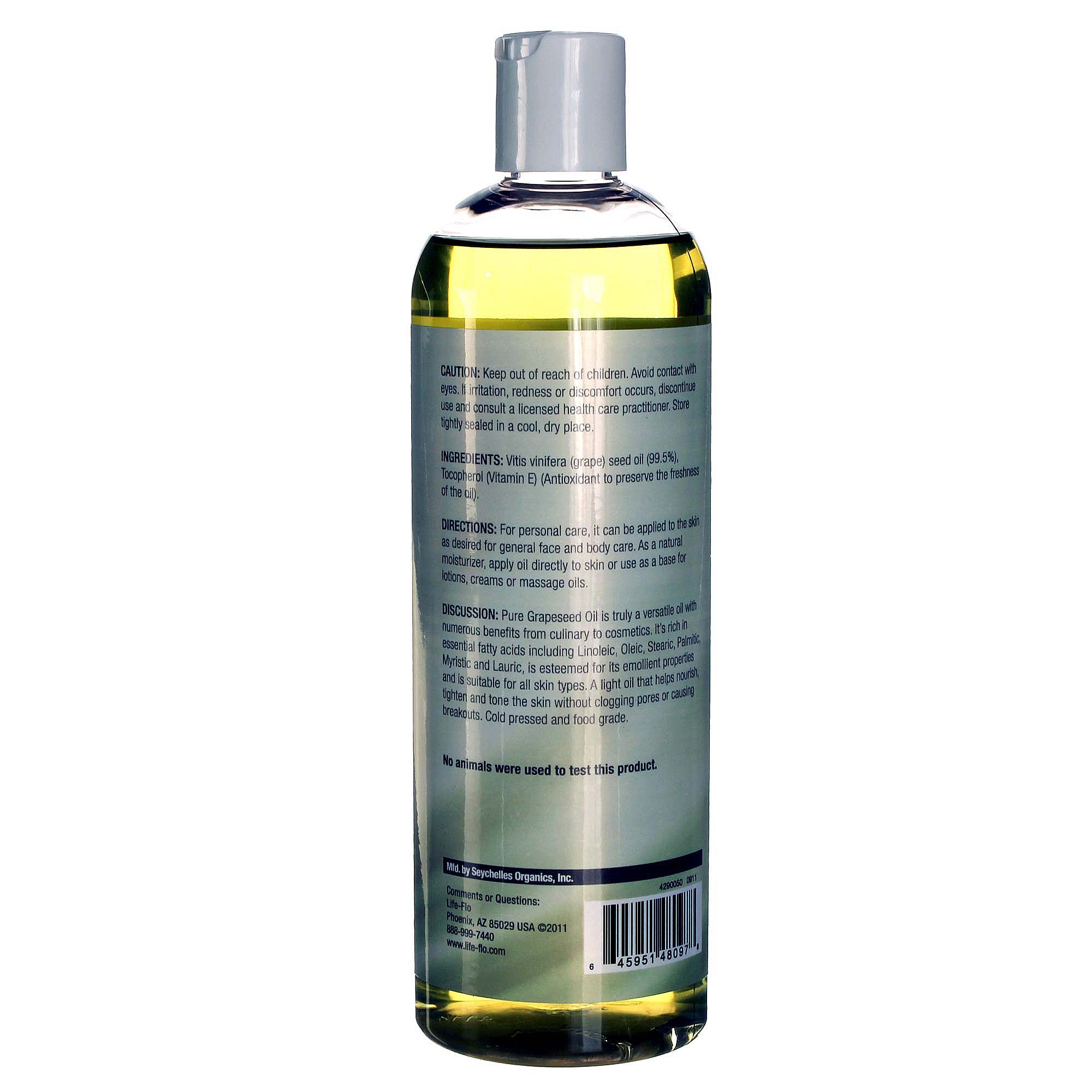 Comprar Life-Flo Pure, Óleo de Uva Puro e Orgânico - 16 fl oz (473mL) - Imagem 2