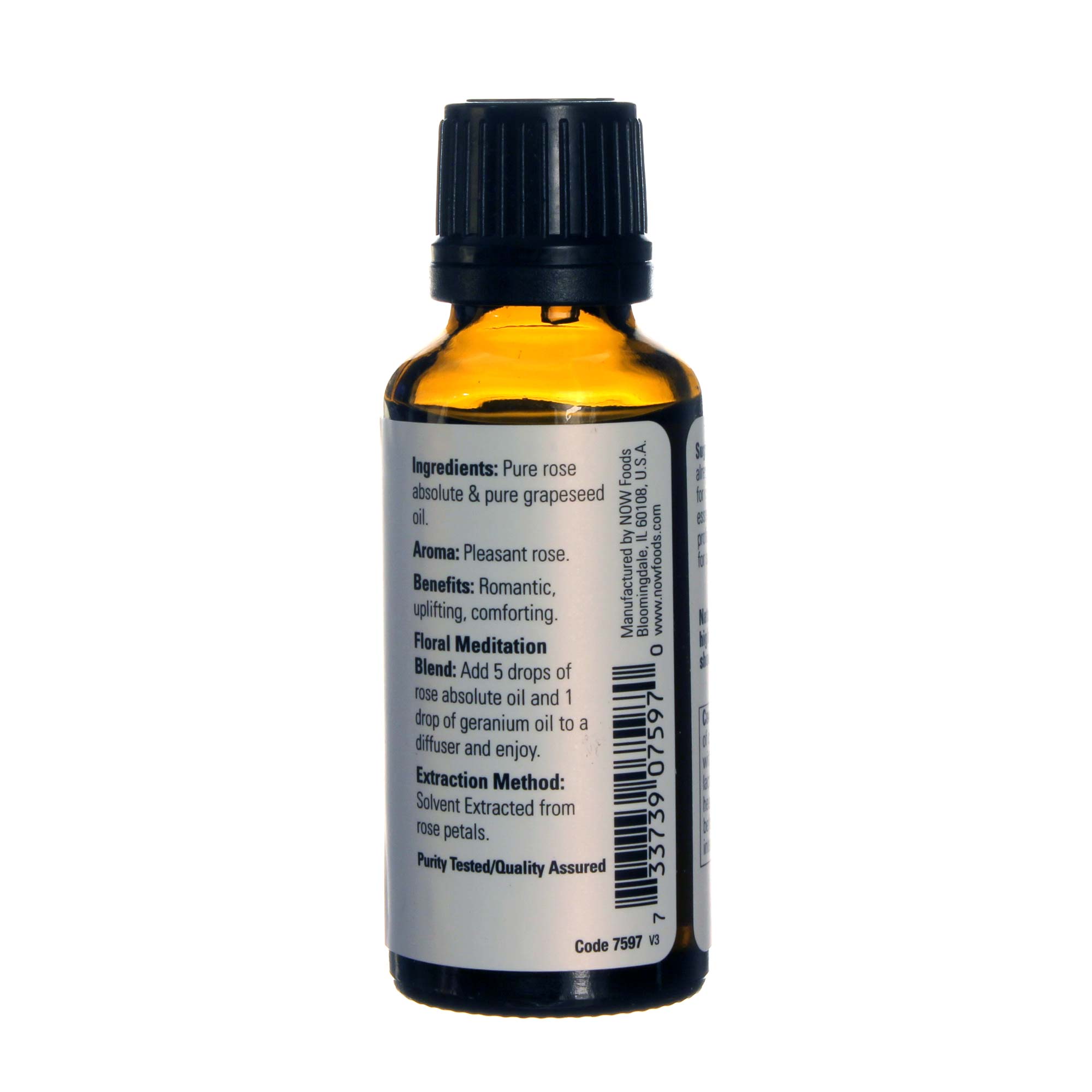 Comprar Now Foods, Óleo Essencial 100% Puro - Rosa Absoluta - 30 mL - Imagem 3