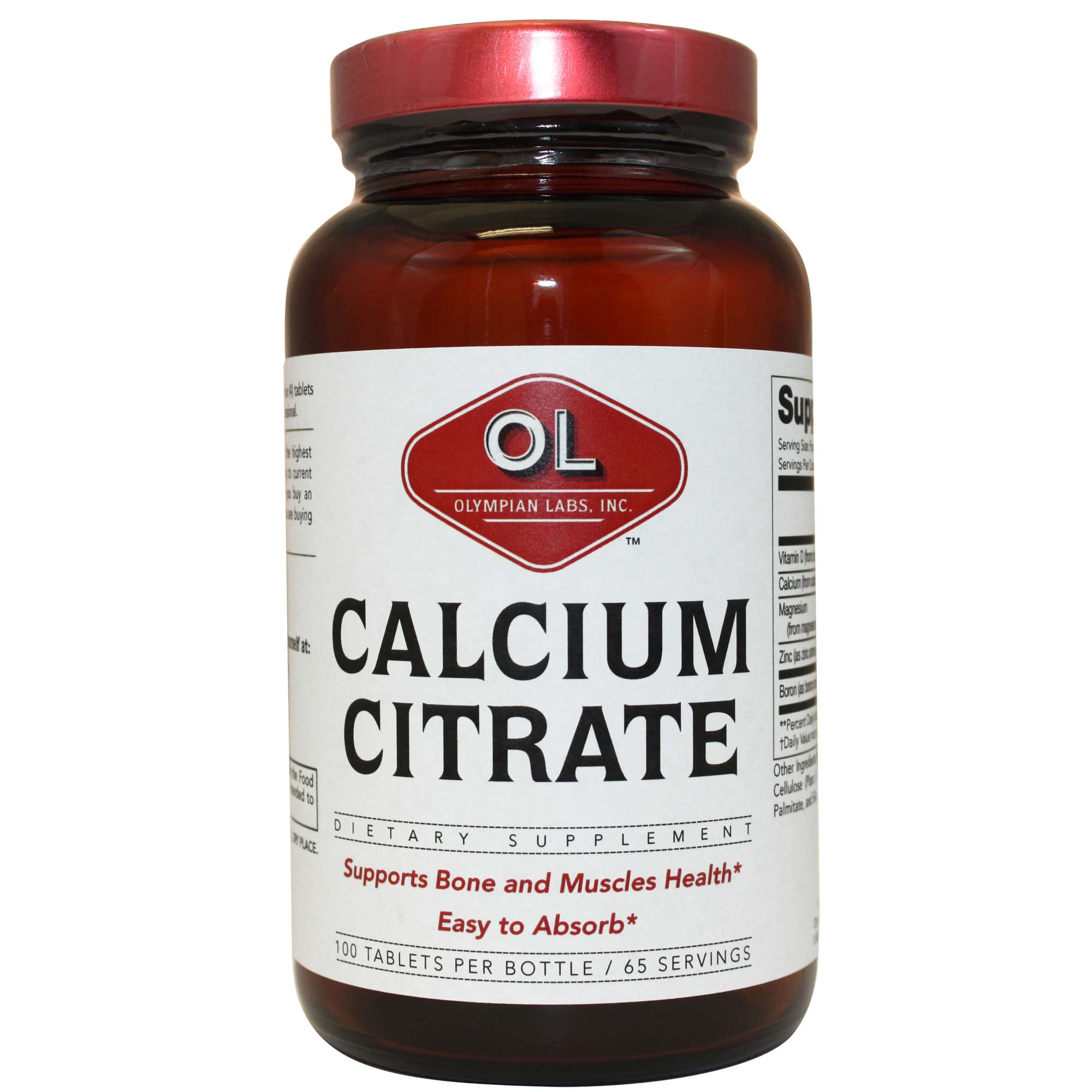Comprar Olympian Labs Citrato de cálcio 100 Tabletes