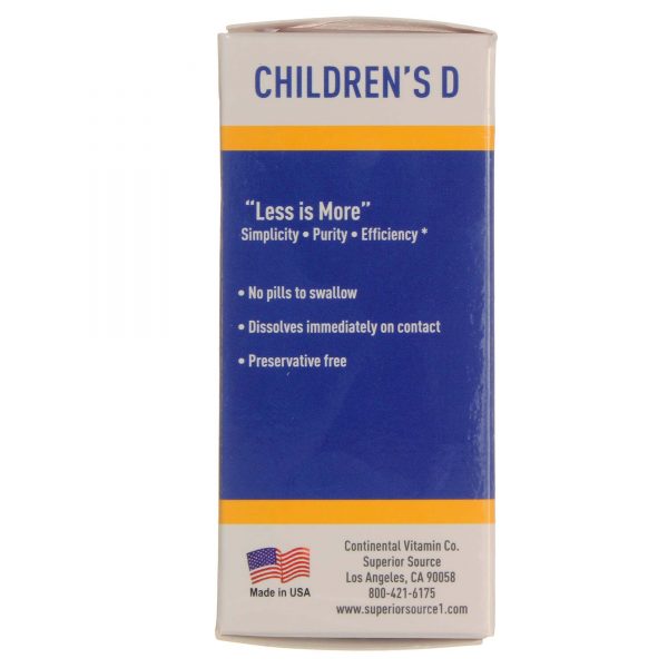 Comprar Superior Source, Vitamina D3 Infantil 400 IU - 100 Micro-Tabletes Sublinguais - Imagem 4