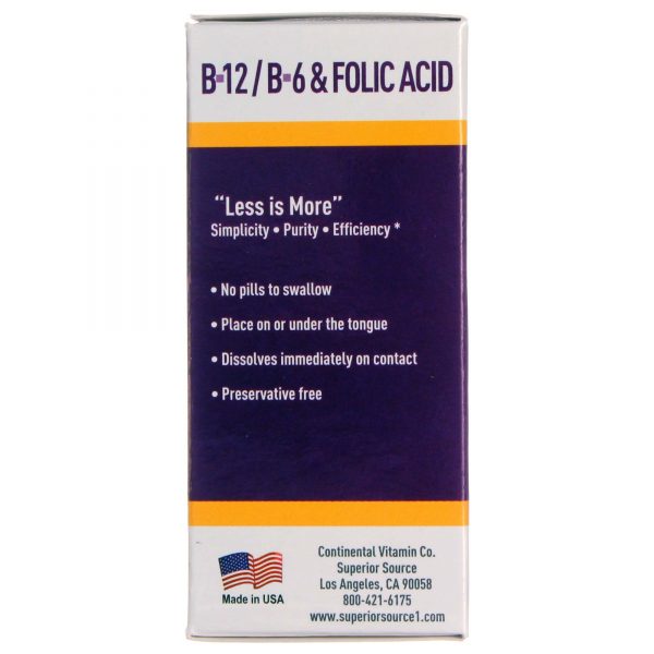 Comprar Superior Source, No Shot Metilcobalamina B12 5.000 mcg, B6 e Ácido Fólico - 60 Tabletes Microlingual® - Imagem 4