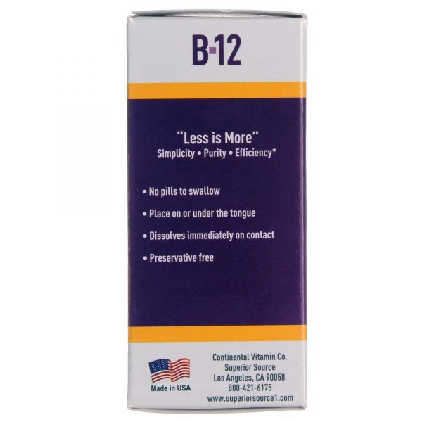 Comprar Superior Source, Vitamina B12 5,000 mcg com Metilcobalamina - 60 Comprimidos Solúveis - Imagem 4