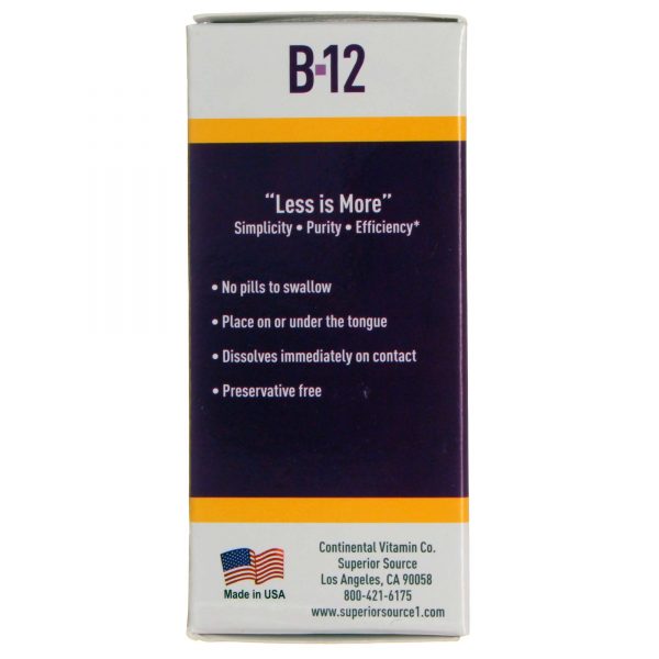 Comprar Superior Source, No Shot B-12 Vitamina B12 1,000 mcg com Metilcobalamina - 60 Tabletes Solúveis - Imagem 4