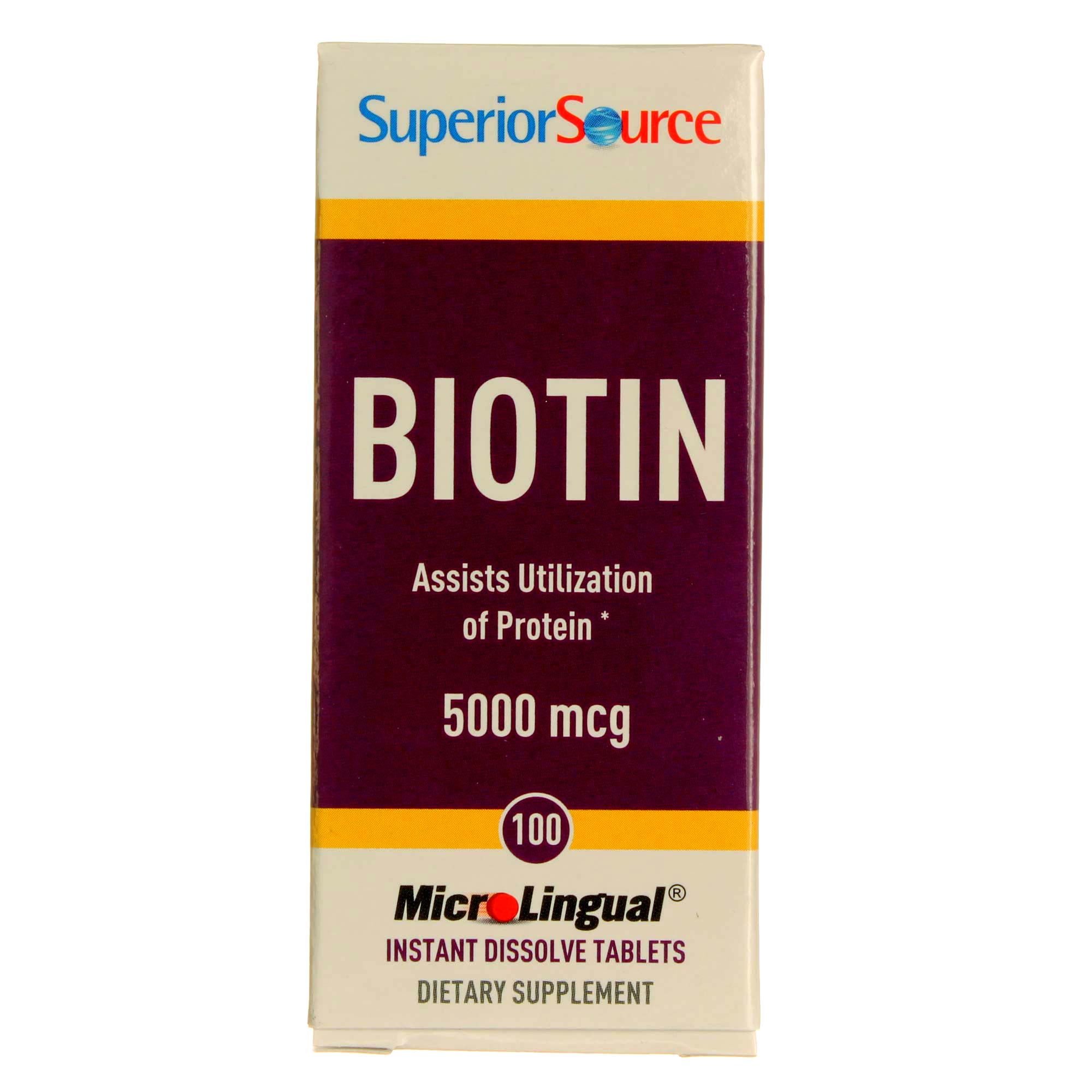 Comprar Superior Source, Biotina 5000 mcg - 100 Micro-Tabletes