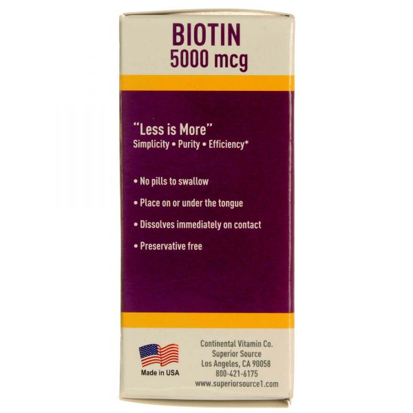Comprar Superior Source, Biotina 5000 mcg - 100 Micro-Tabletes - Imagem 4