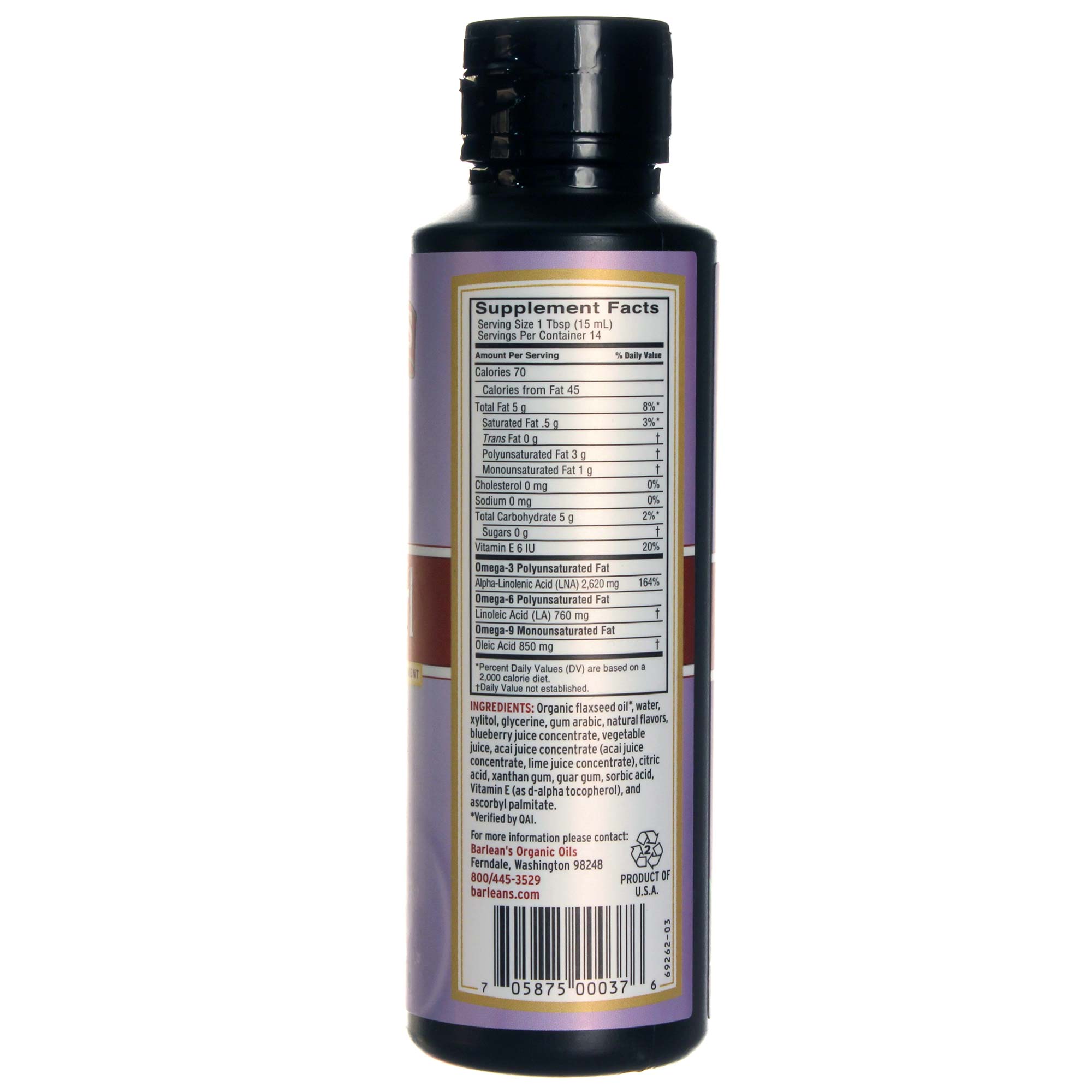 Comprar Barlean's Orgânico, Óleo de Linhaça Omega Swirl - 8 fl oz (227g) - Imagem 2