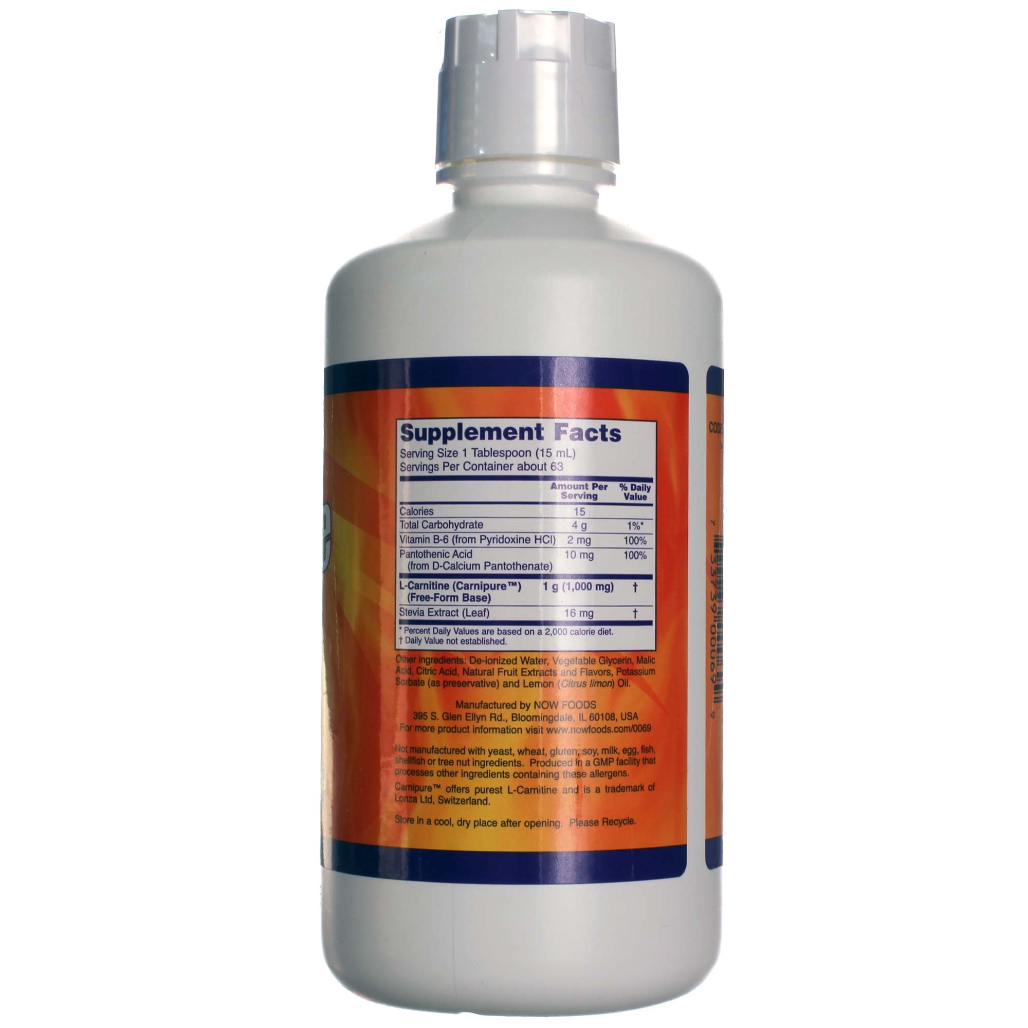 Comprar Now Foods L-Carnitina 1000 mg Líquido Citrus 32 oz - Imagem 2